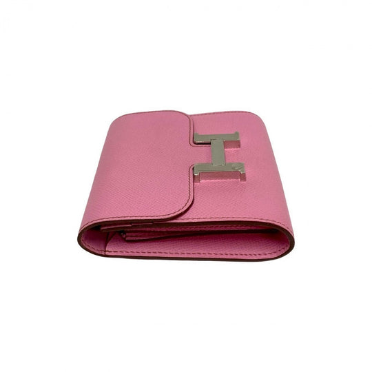 HERMES Bifold Wallet Epsom pink Constance Compact