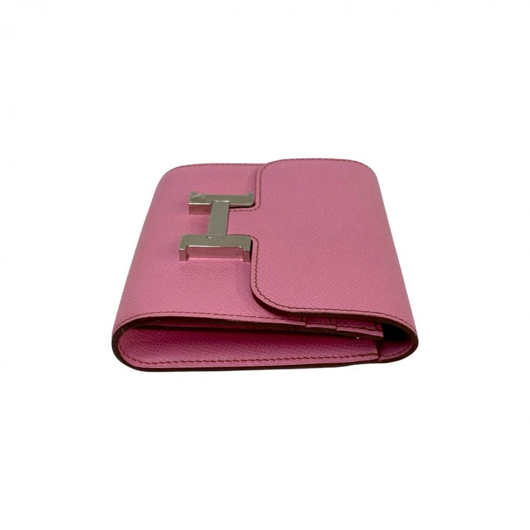 HERMES Bifold Wallet Epsom pink Constance Compact