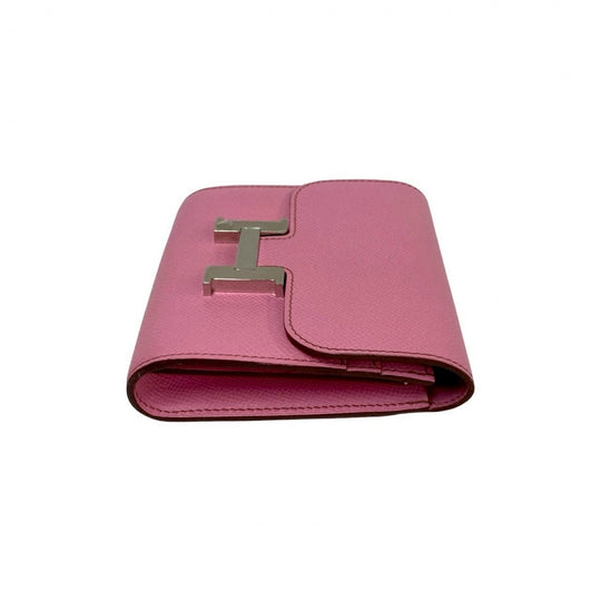 HERMES Bifold Wallet Epsom pink Constance Compact
