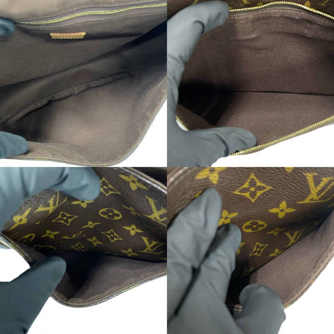 LOUIS VUITTON Shoulder Bag leather Brown Monogram Menilmontan MM