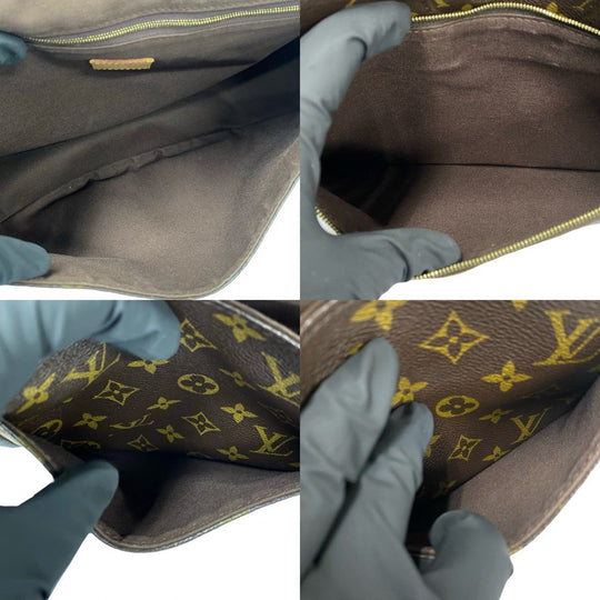LOUIS VUITTON Shoulder Bag leather Brown Monogram Menilmontan MM