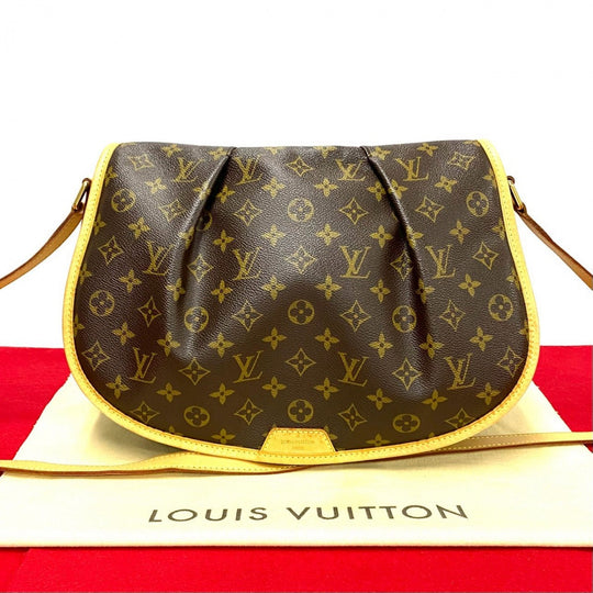 LOUIS VUITTON Shoulder Bag leather Brown Monogram Menilmontan MM