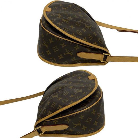 LOUIS VUITTON Shoulder Bag leather Brown Monogram Menilmontan MM