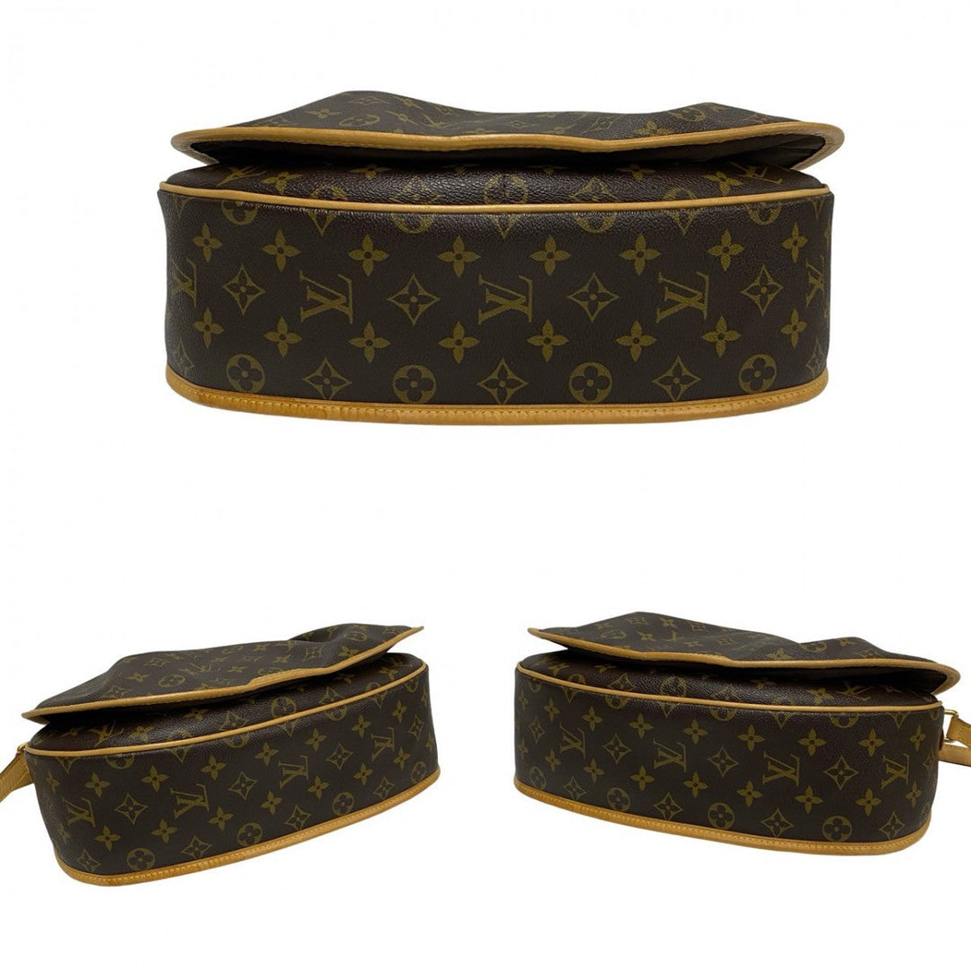 LOUIS VUITTON Shoulder Bag leather Brown Monogram Menilmontan MM