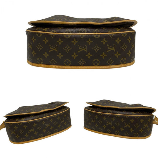LOUIS VUITTON Shoulder Bag leather Brown Monogram Menilmontan MM