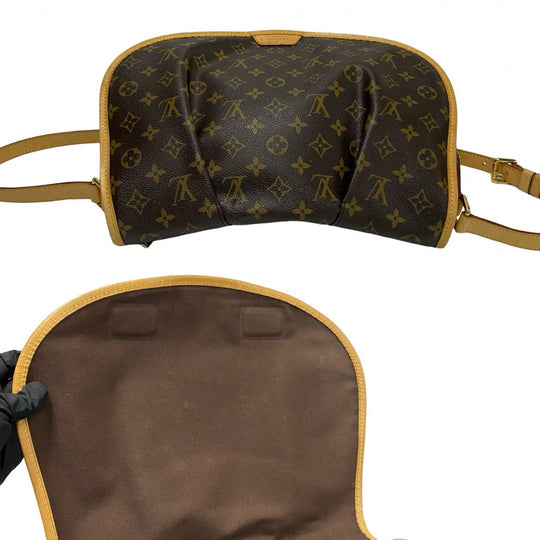 LOUIS VUITTON Shoulder Bag leather Brown Monogram Menilmontan MM