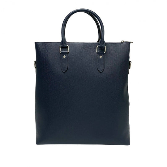 LOUIS VUITTON Shoulder Bag leather Navy Taiga Anton Tote