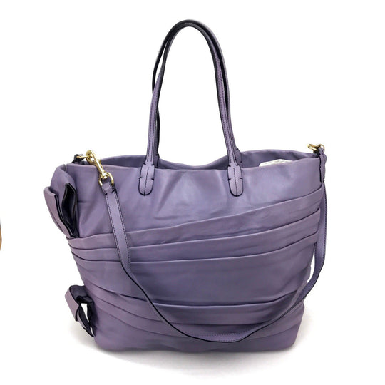 VALENTINO Shoulder Bag 5WB00342　 leather Light purple Ribbon motif