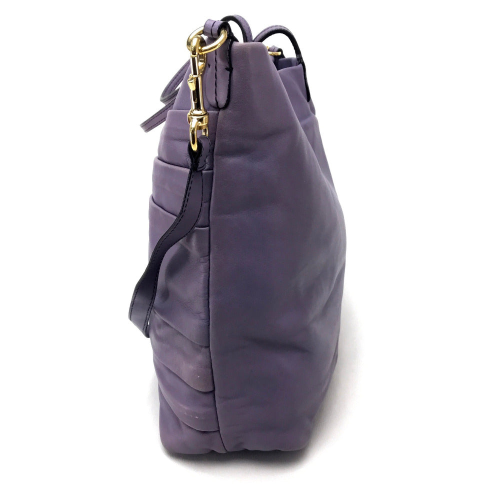 VALENTINO Shoulder Bag 5WB00342　 leather Light purple Ribbon motif