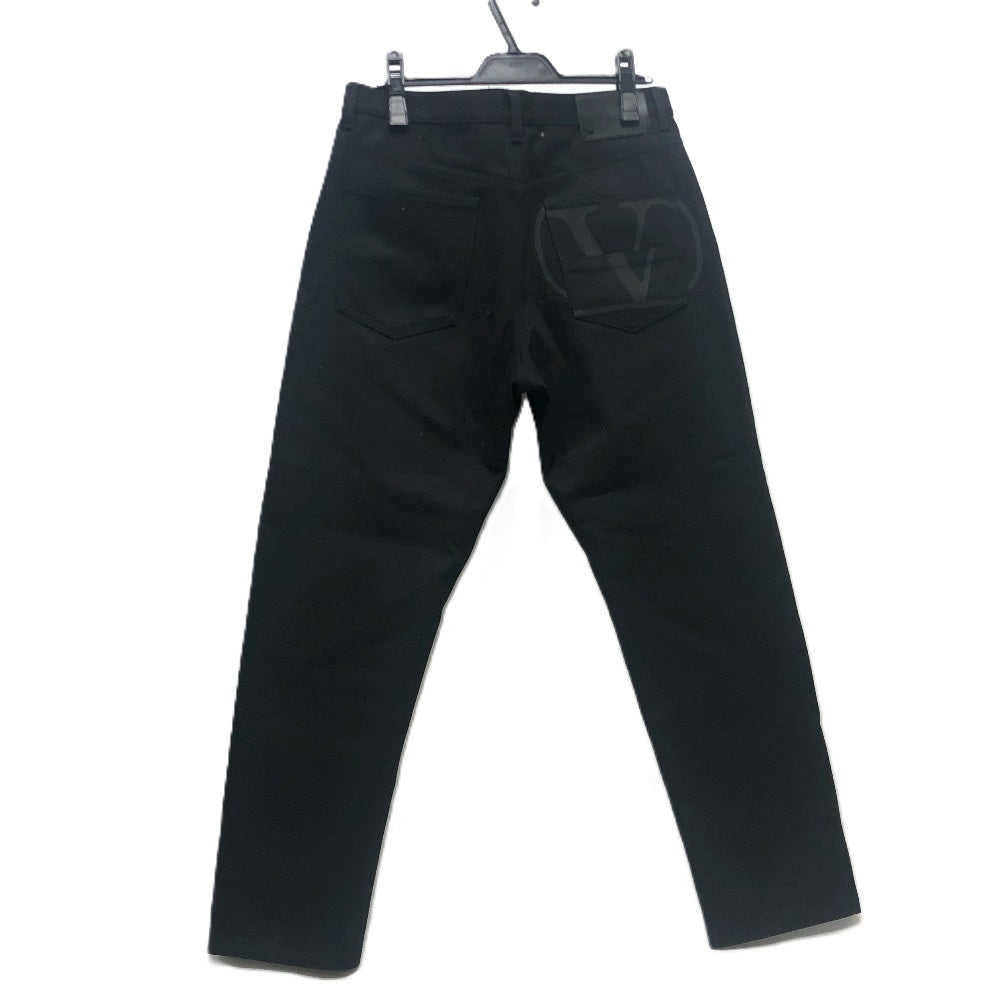 VALENTINO Pants TV3DE00H5YB denim black V logo cropped jeans mens 30 Used Authentic