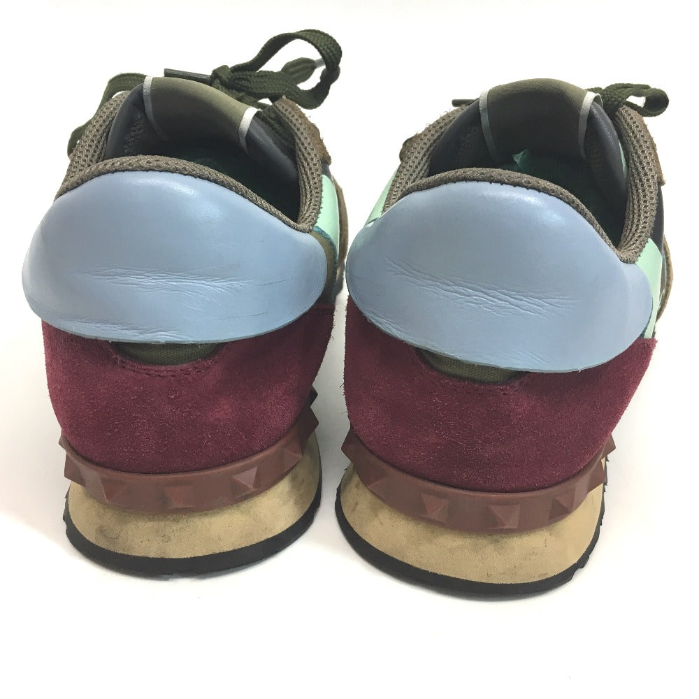 Valentino Garavani sneakers Suede, Leather green Camouflage studs Rock runner mens 42 Used Authentic