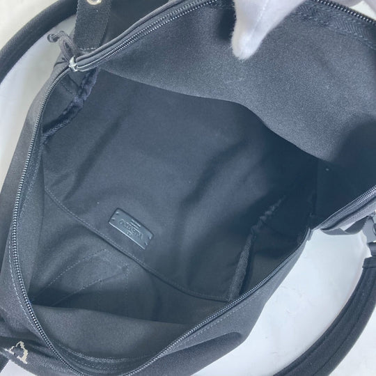 VALENTINO Backpack Nylon black Bag VLTN logo mens Used Authentic