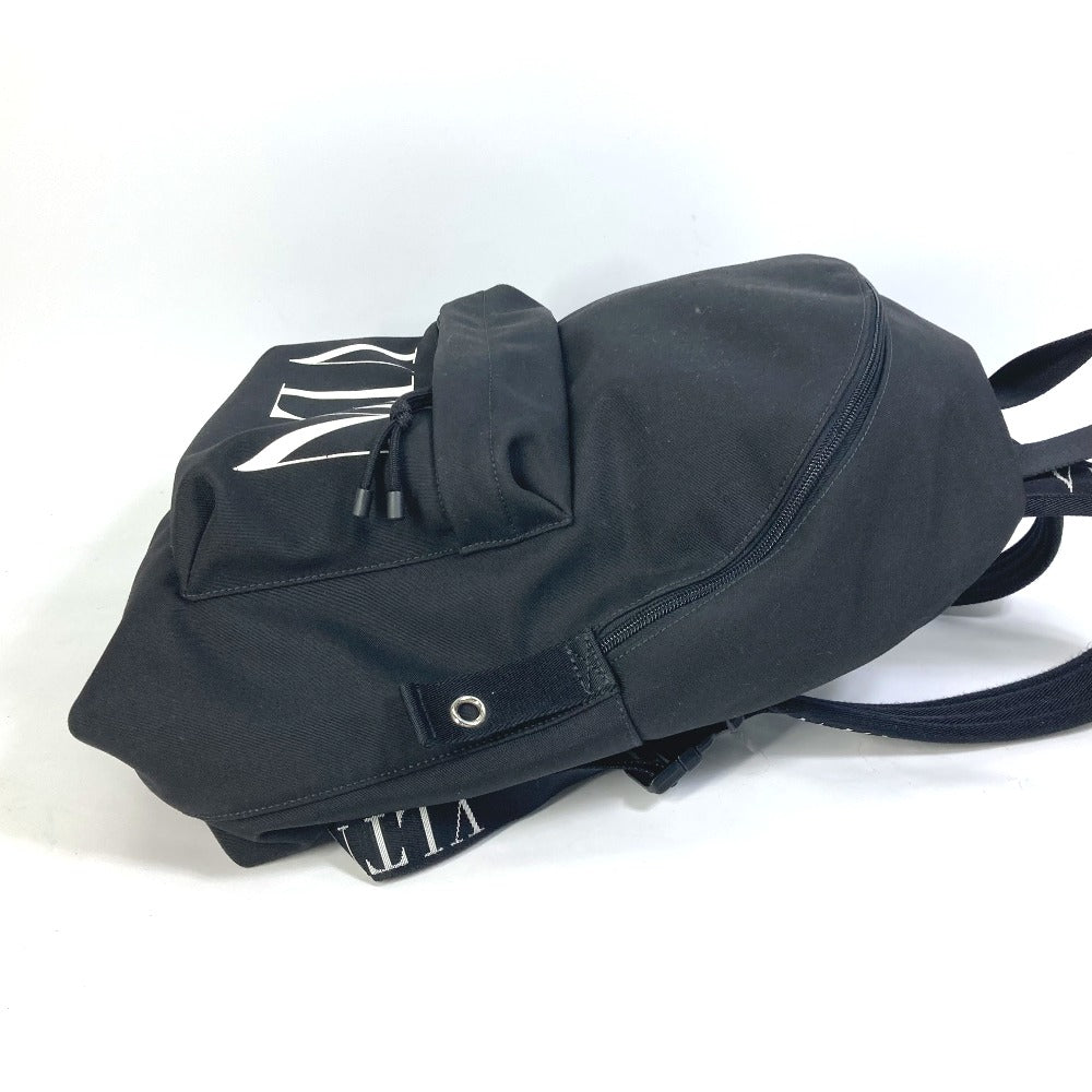 VALENTINO Backpack Nylon black Bag VLTN logo mens Used Authentic