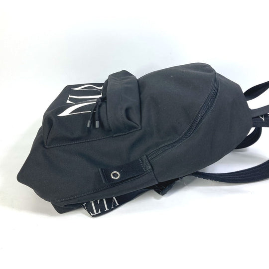 VALENTINO Backpack Nylon black Bag VLTN logo mens Used Authentic