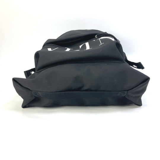 VALENTINO Backpack Nylon black Bag VLTN logo mens Used Authentic