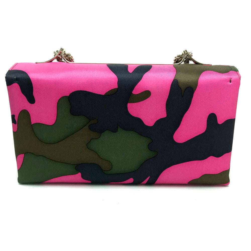 Valentino Garavani Shoulder Bag Nylon pink Camouflage camouflage Women Used Authentic