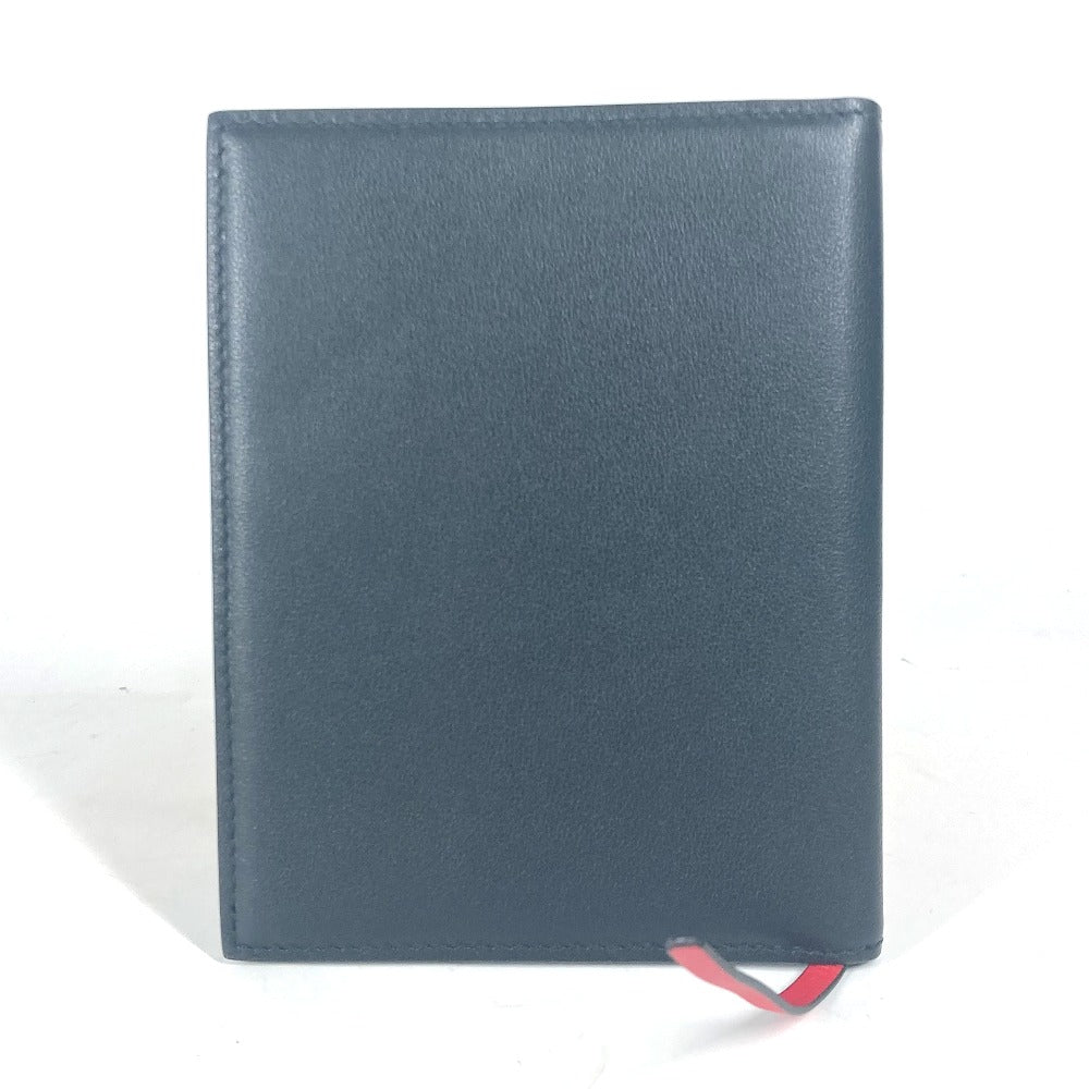 Valentino Garavani passport case leather black V logo unisex(Unisex) Used Authentic