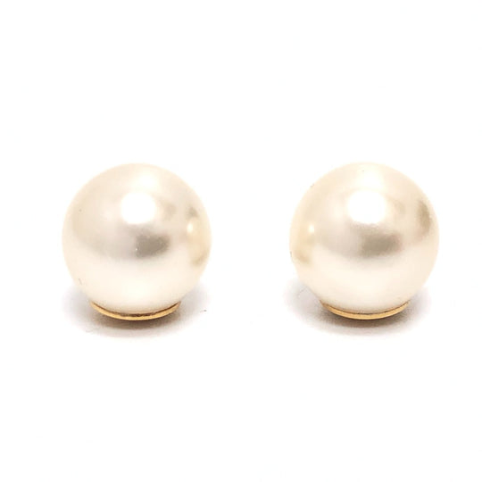 VALENTINO Pierce 5W2J0H22DHC Gold Plated gold V logo pearl Women Used Authentic