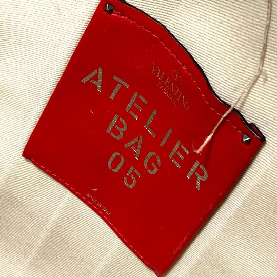 Valentino Garavani Handbag canvas Beige / red Atelier Brisse Edition