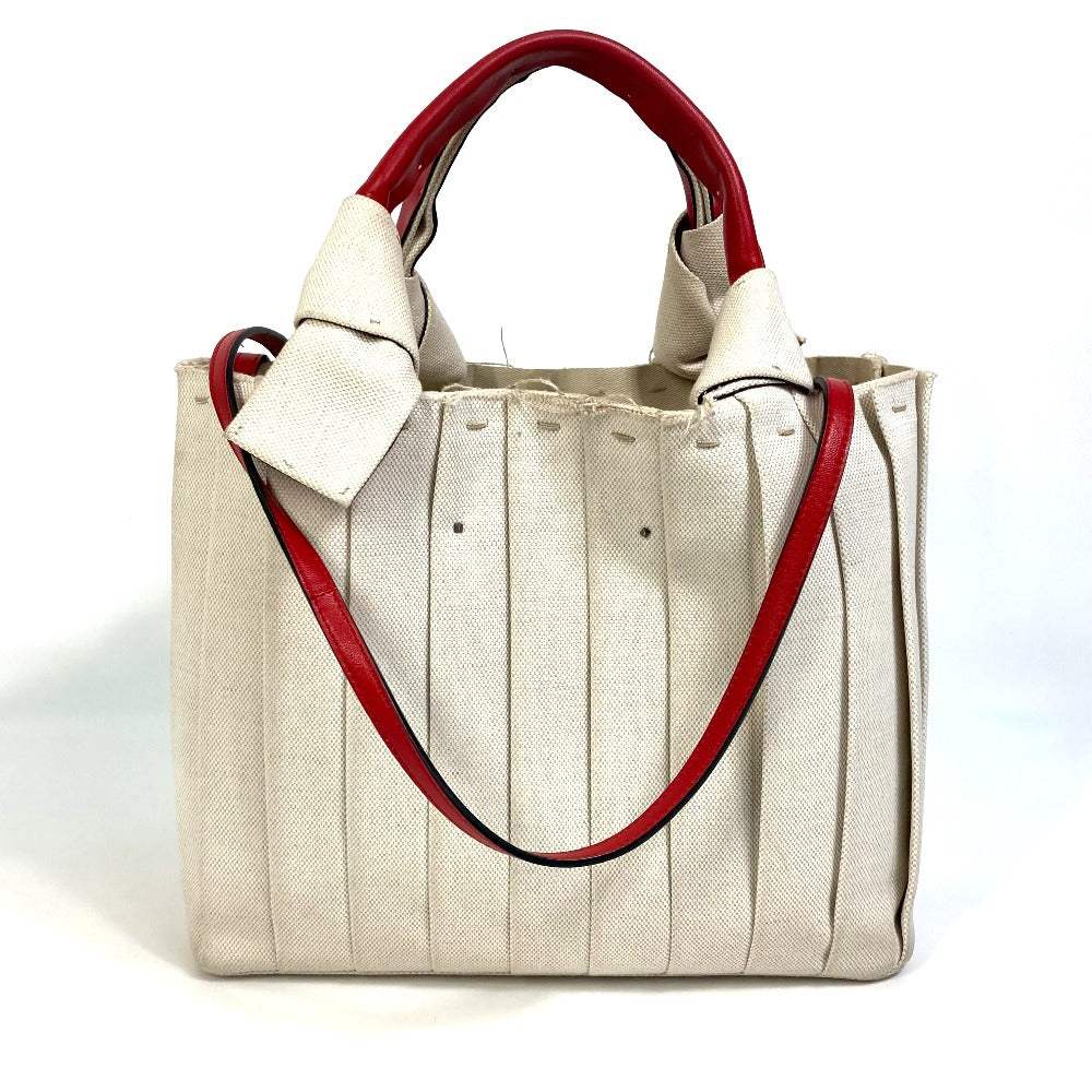 Valentino Garavani Handbag canvas Beige / red Atelier Brisse Edition