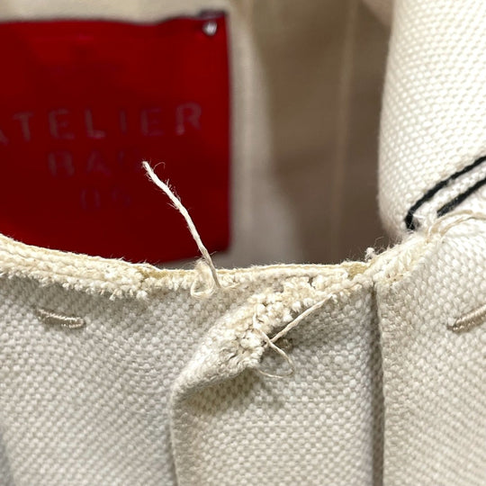 Valentino Garavani Handbag canvas Beige / red Atelier Brisse Edition