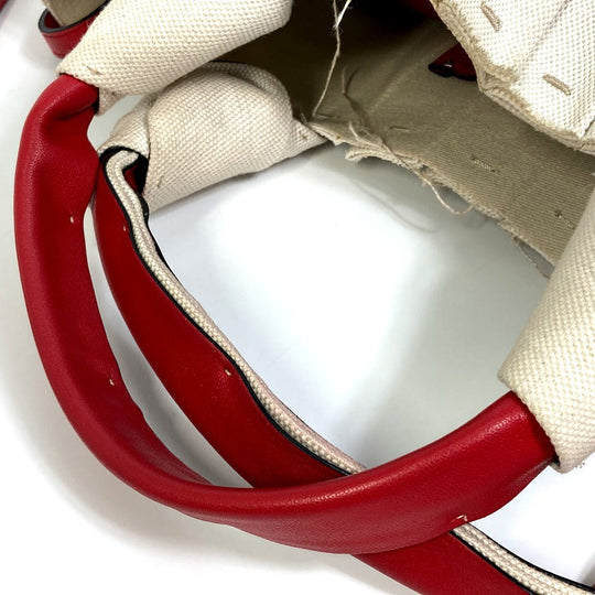 Valentino Garavani Handbag canvas Beige / red Atelier Brisse Edition