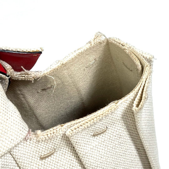 Valentino Garavani Handbag canvas Beige / red Atelier Brisse Edition