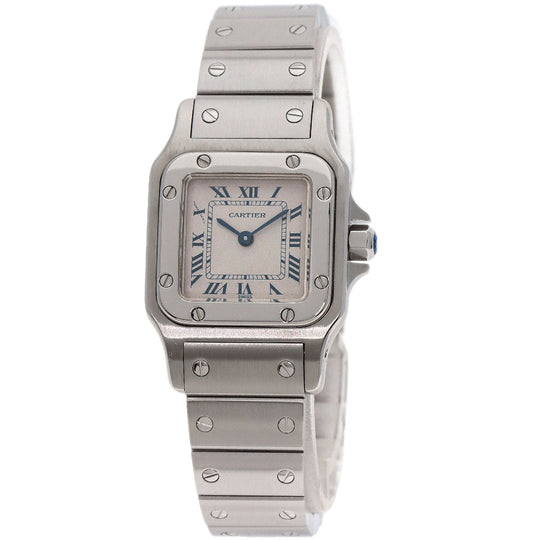CARTIER Watches Quartz W20056D6 Stainless Steel , Stainless Steel Silver Santos Galve SM Silver dial Women Used Authentic