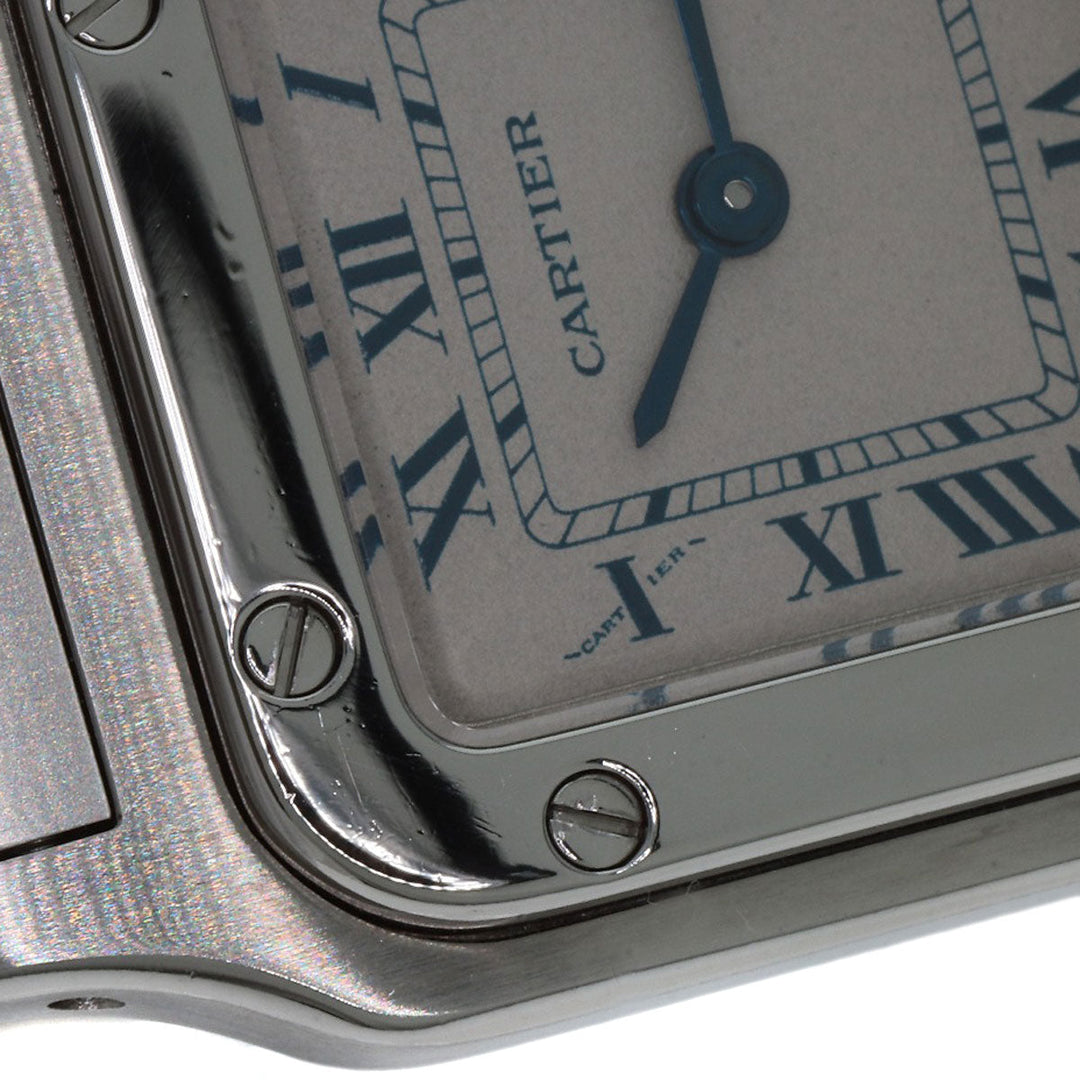 CARTIER Watches Quartz W20056D6 Stainless Steel , Stainless Steel Silver Santos Galve SM Silver dial Women Used Authentic
