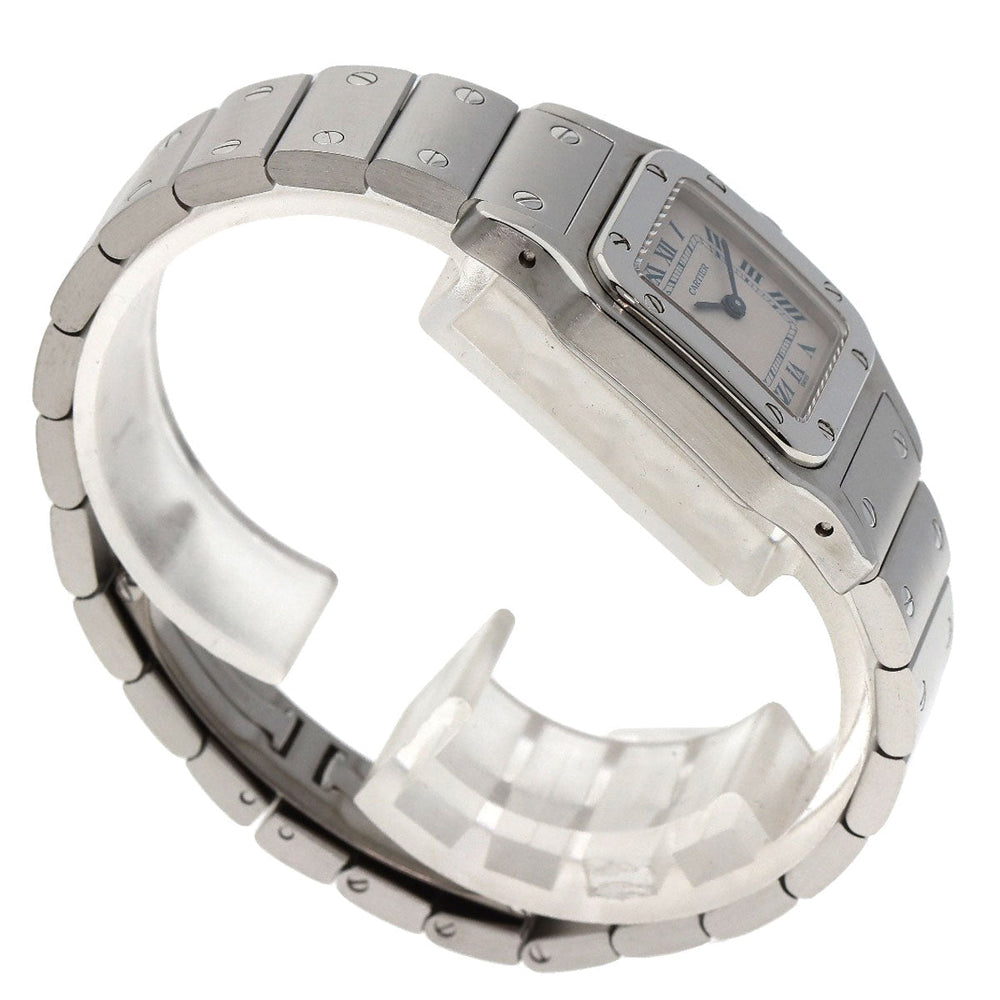 CARTIER Watches Quartz W20056D6 Stainless Steel , Stainless Steel Silver Santos Galve SM Silver dial Women Used Authentic
