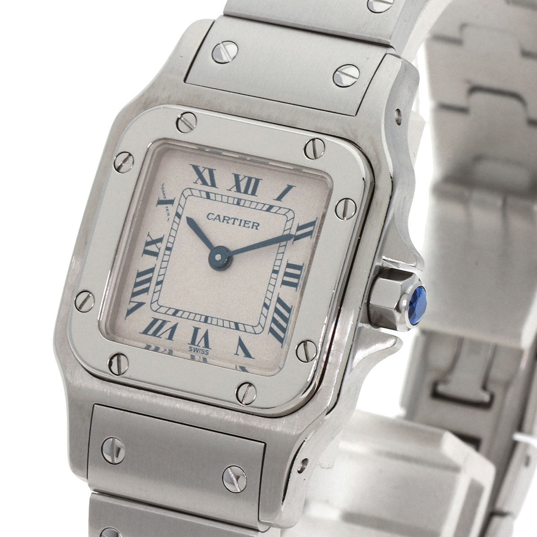 CARTIER Watches Quartz W20056D6 Stainless Steel , Stainless Steel Silver Santos Galve SM Silver dial Women Used Authentic