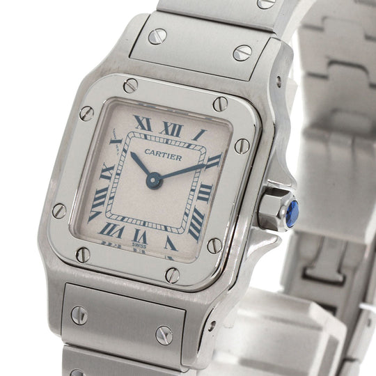 CARTIER Watches Quartz W20056D6 Stainless Steel , Stainless Steel Silver Santos Galve SM Silver dial Women Used Authentic