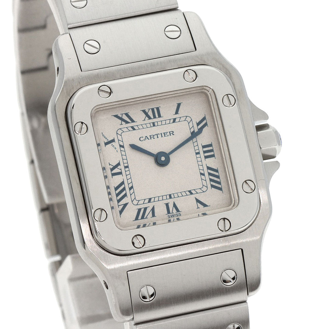 CARTIER Watches Quartz W20056D6 Stainless Steel , Stainless Steel Silver Santos Galve SM Silver dial Women Used Authentic