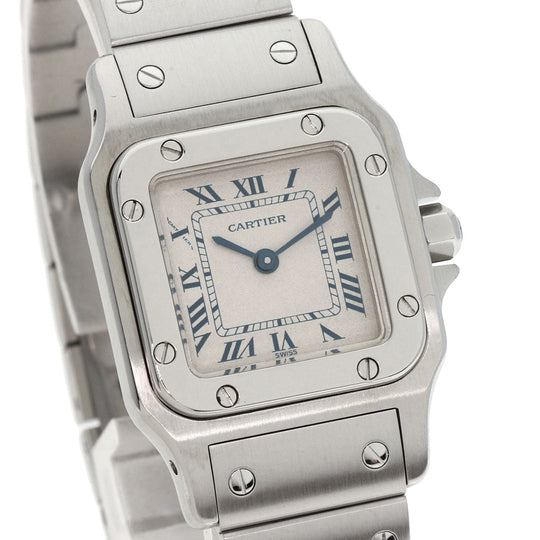 CARTIER Watches Quartz W20056D6 Stainless Steel , Stainless Steel Silver Santos Galve SM Silver dial Women Used Authentic