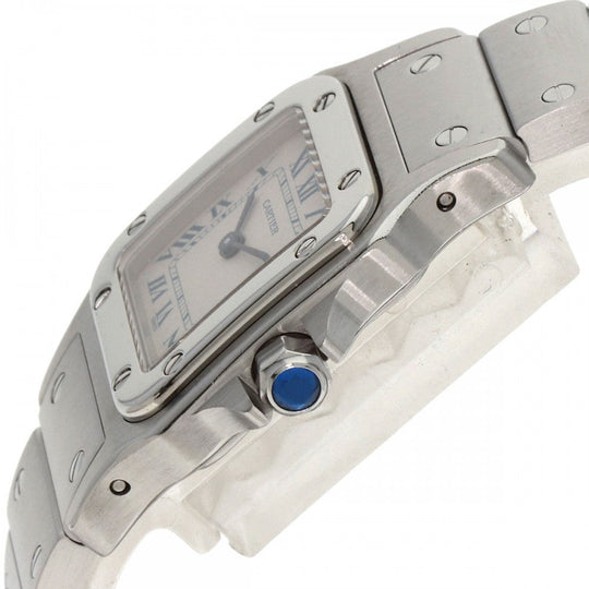 CARTIER Watches Quartz W20056D6 Stainless Steel , Stainless Steel Silver Santos Galve SM Silver dial Women Used Authentic