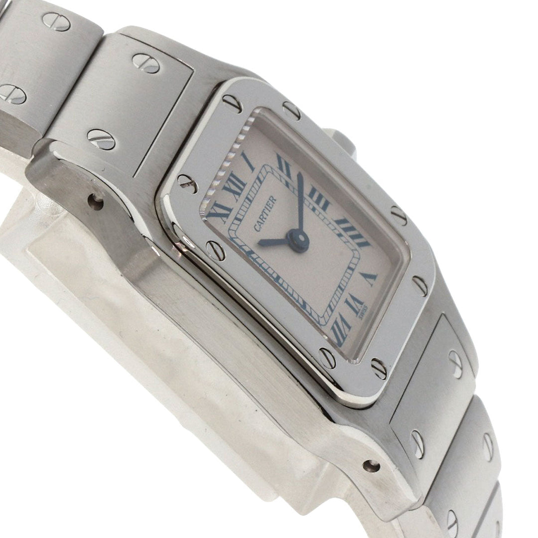 CARTIER Watches Quartz W20056D6 Stainless Steel , Stainless Steel Silver Santos Galve SM Silver dial Women Used Authentic