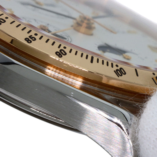 OMEGA Watches Mechanical Automatic 3336.20 Stainless Steel gold Speedmaster Triple Calendar Moonphase white dial