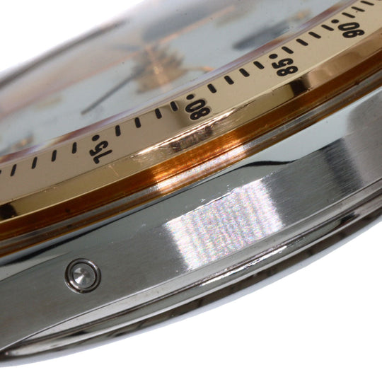 OMEGA Watches Mechanical Automatic 3336.20 Stainless Steel gold Speedmaster Triple Calendar Moonphase white dial