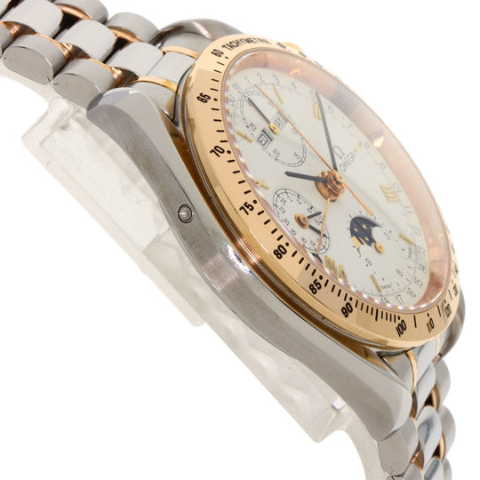 OMEGA Watches Mechanical Automatic 3336.20 Stainless Steel gold Speedmaster Triple Calendar Moonphase white dial