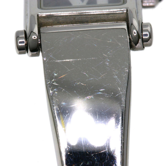 GUCCI Watches Quartz 1500L Stainless Steel , Stainless Steel Silver Square face black dial Women Used Authentic