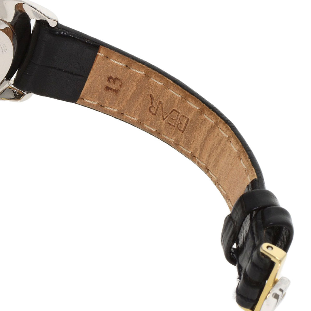 FENDI Watches Quartz 2000L Stainless Steel, Leather, Gold Plated gold Round face white dial Women Used Authentic