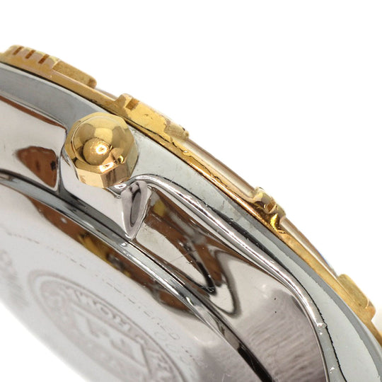 FENDI Watches Quartz 2000L Stainless Steel, Leather, Gold Plated gold Round face white dial Women Used Authentic