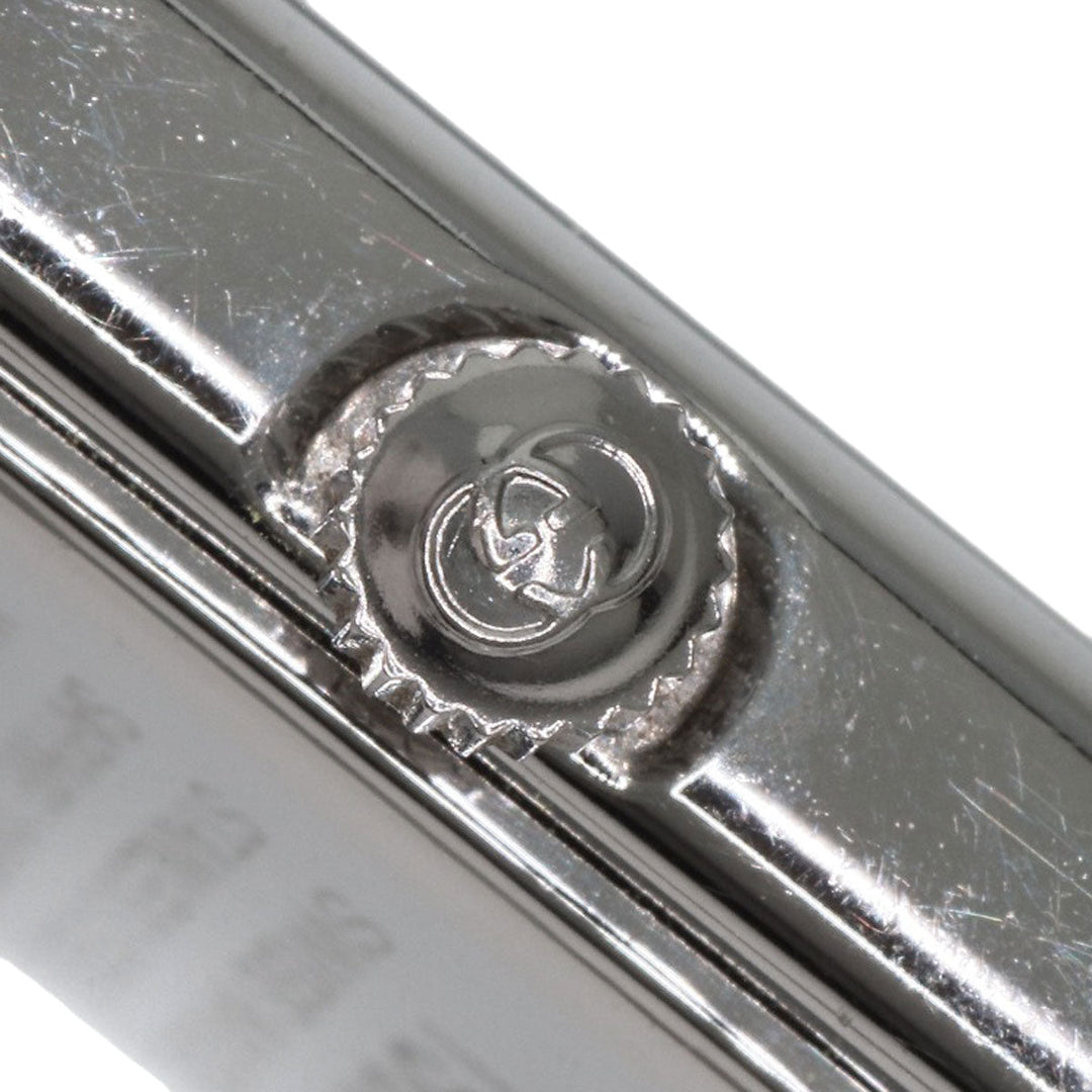 GUCCI Watches Quartz 1900L Stainless Steel , Stainless Steel Silver Square face black dial Women Used Authentic
