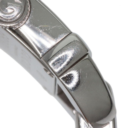 GUCCI Watches Quartz 6800L Stainless Steel, Bamboo Silver Bamboo black dial Women Used Authentic