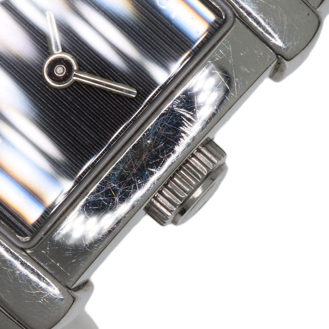 GUCCI Watches Quartz 6800L Stainless Steel, Bamboo Silver Bamboo black dial Women Used Authentic