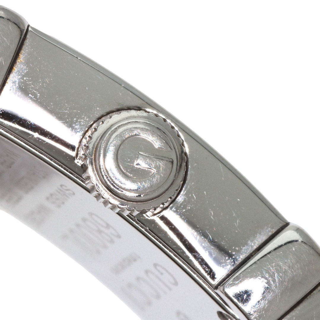 GUCCI Watches Quartz 6800L Stainless Steel, Bamboo Silver Bamboo black dial Women Used Authentic