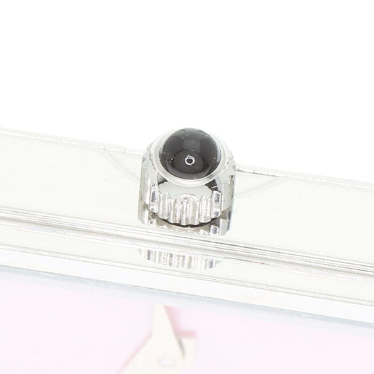 GUCCI Watches Quartz 1500L Stainless Steel , Stainless Steel Silver Square face Pink shell dial Women Used Authentic