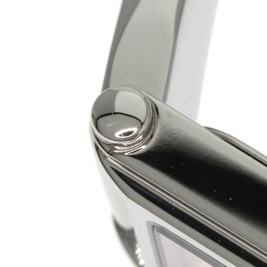 GUCCI Watches Quartz 1500L Stainless Steel , Stainless Steel Silver Square face Pink shell dial Women Used Authentic
