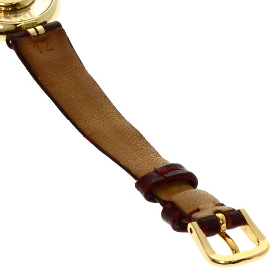 Chopard Watches Quartz S20/5558 K18YG, leather gold Happy diamond white dial Women Used Authentic