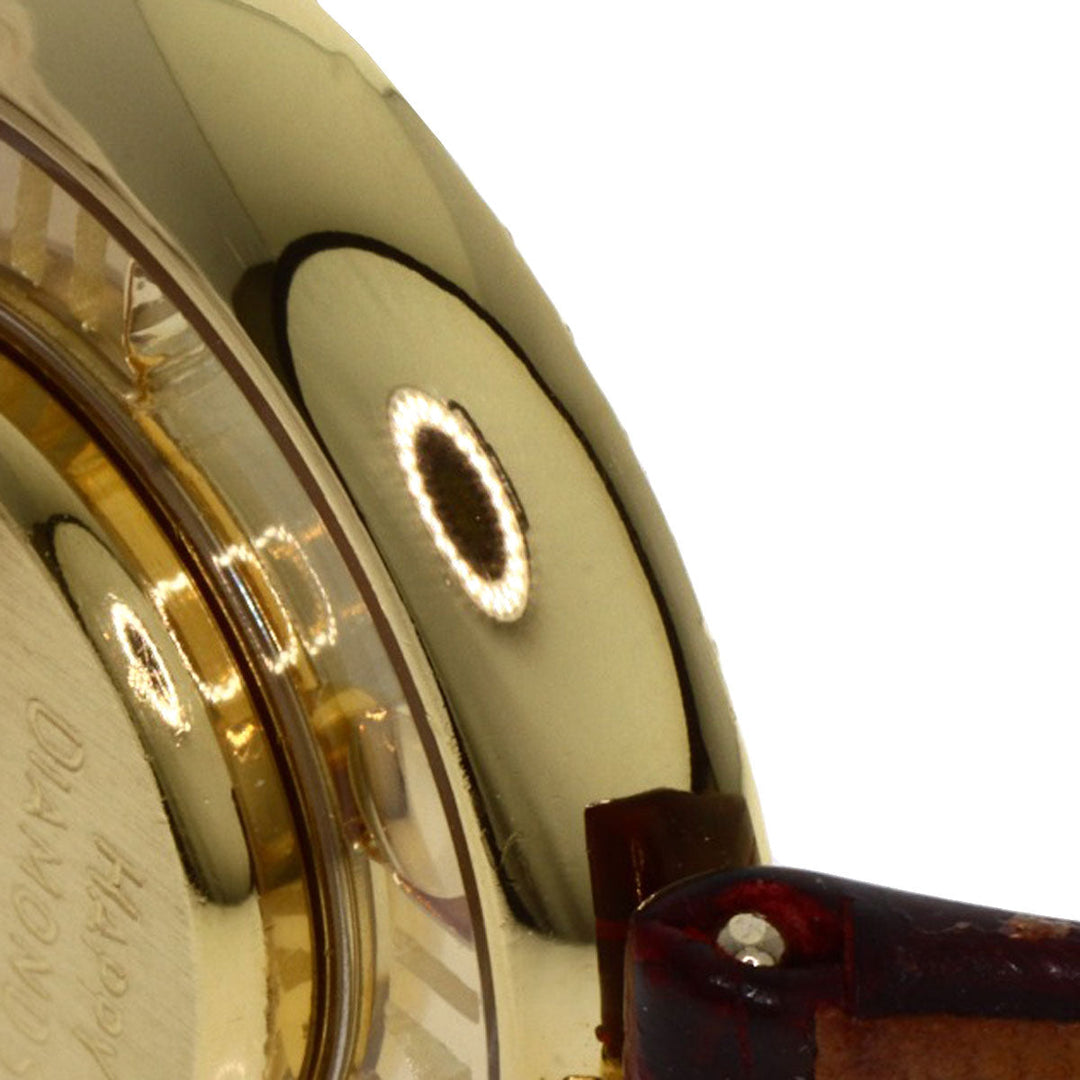 Chopard Watches Quartz S20/5558 K18YG, leather gold Happy diamond white dial Women Used Authentic